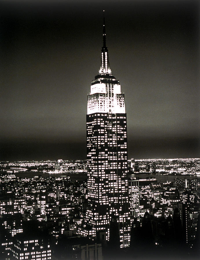 Empire State Building At Night Photograph by Henri Silberman