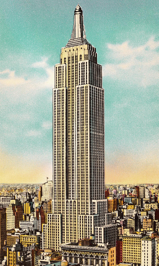 Architecture Drawing - Empire State Building by CSA Images