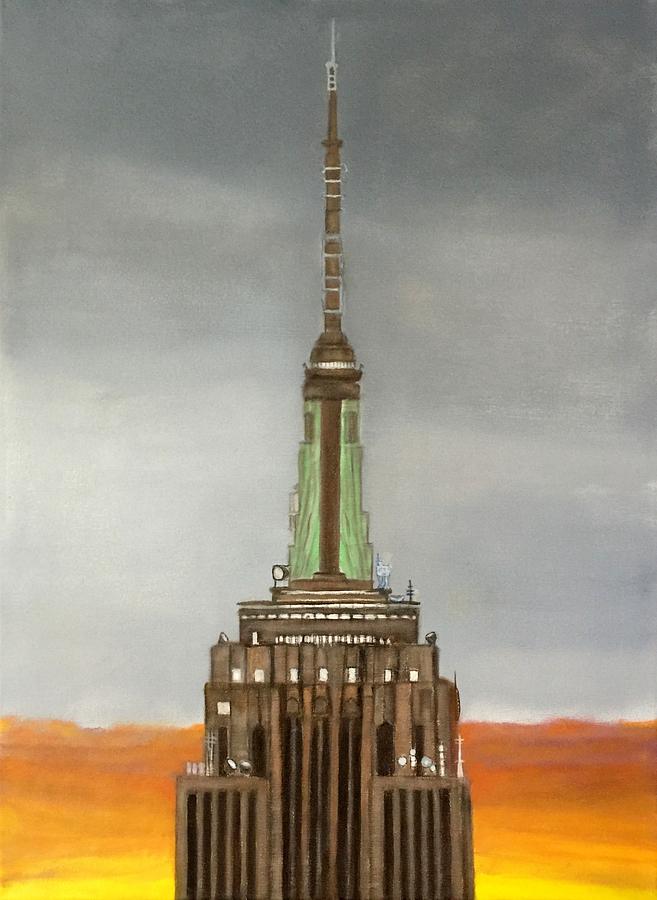 Empire State Building Sunrise Painting