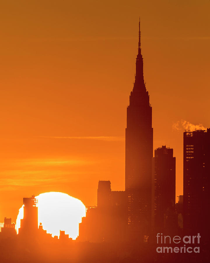Empire State Building Sunrise Photograph by Zawhaus Photography