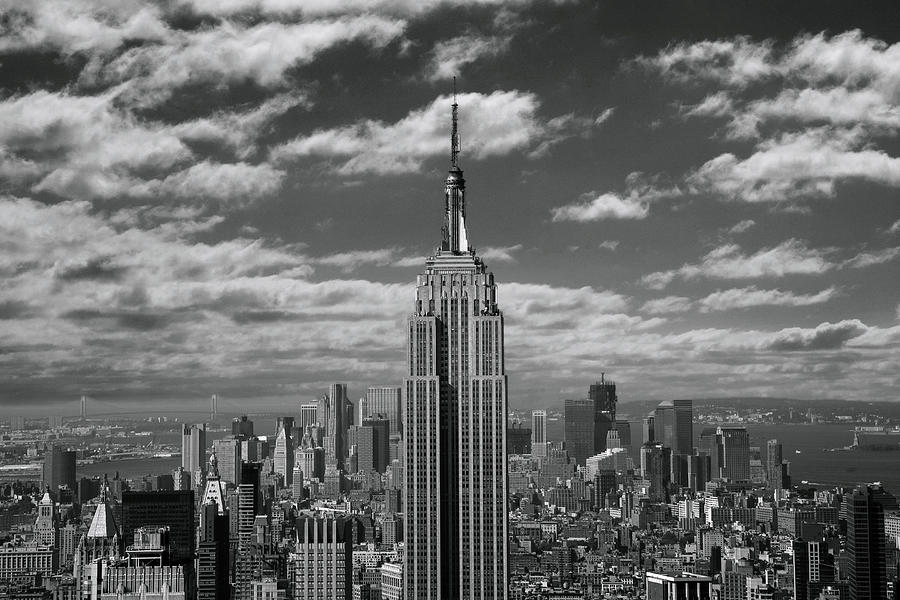 Empire State Building With Photograph by Jonnie Miles