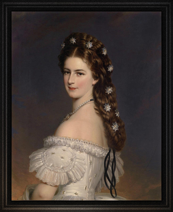 Empress Elisabeth of Austria by Franz Xaver Winterhalter Painting by Rolando Burbon