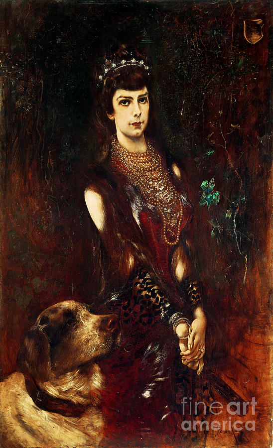 Empress Elizabeth Of Austria, 1883 Painting by Anton Romako