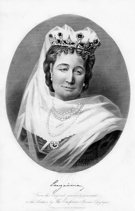 Empress Eugenie, Empress Consort Drawing by Print Collector
