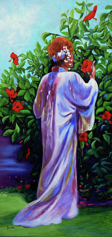 Empress in the Garden Painting by Susan Duda