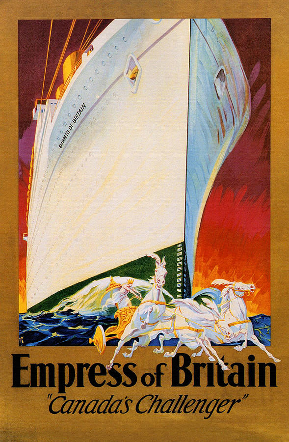 Empress of Britain to Europe, Canadas Challenger Painting by Unknown