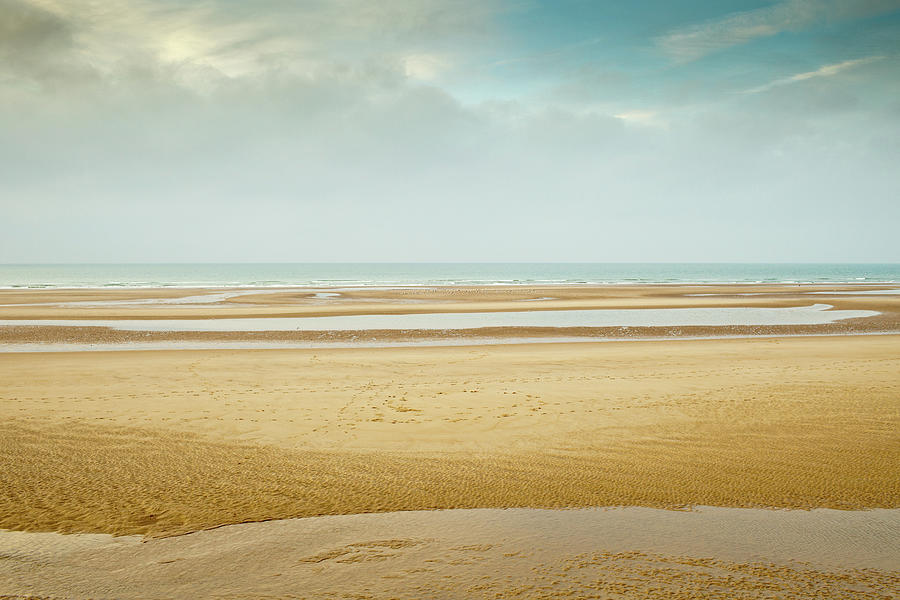 Empty Beach In Northern France Photograph by Noctiluxx