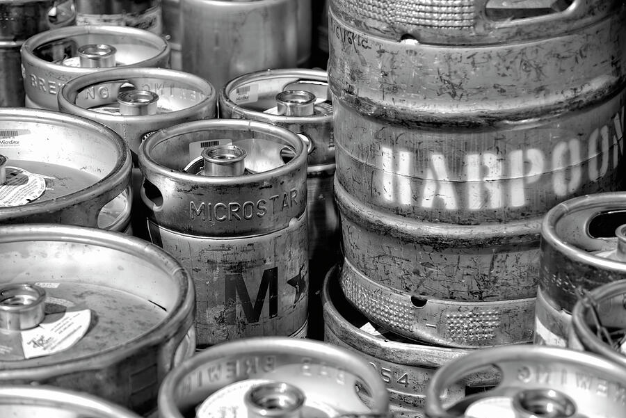 Empty Beer Kegs Photograph by Mike Martin