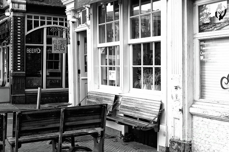 Empty Benches at the Hill Street Blues Amsterdam Photograph by John Rizzuto