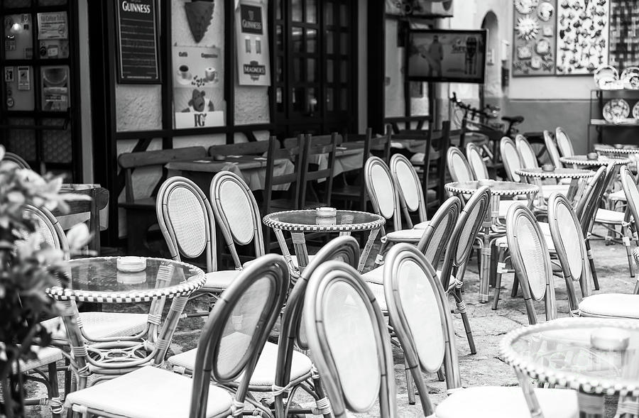 Empty Cafe Scene in Sorrento Photograph by John Rizzuto