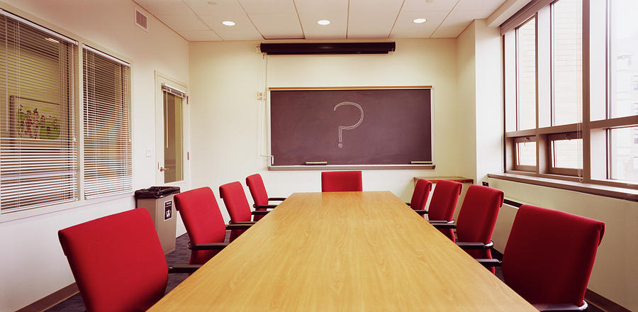 Empty Conference Table In An Office Photograph by Panoramic Images