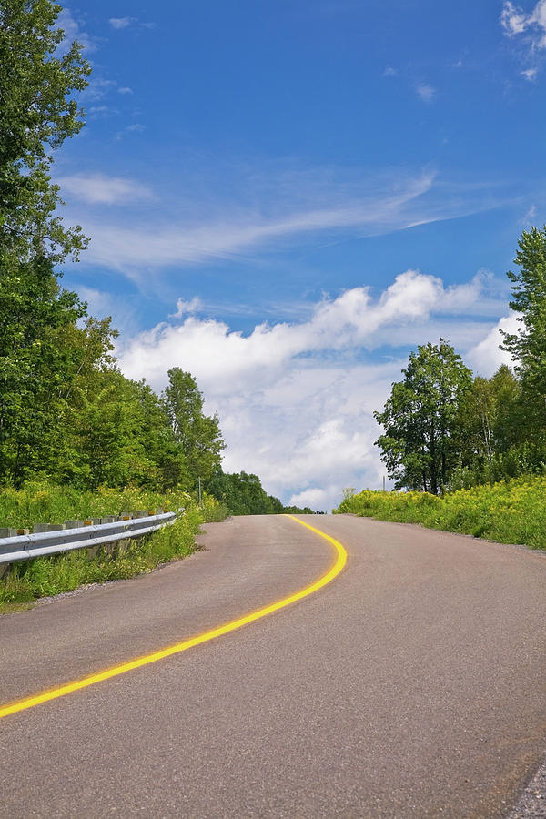 Empty Country Road Digital Art by Perry Mastrovito - Fine Art America