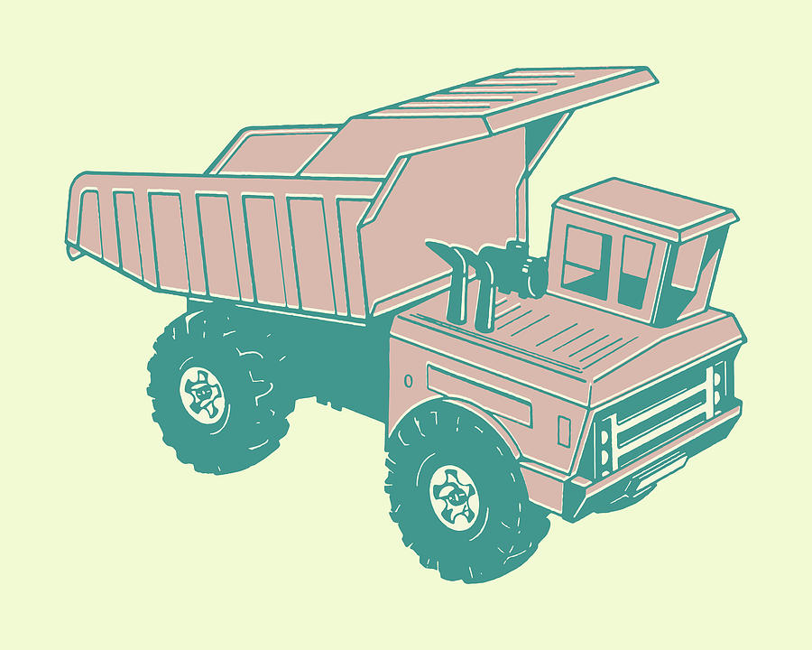 Transportation Drawing - Empty dump truck by CSA Images
