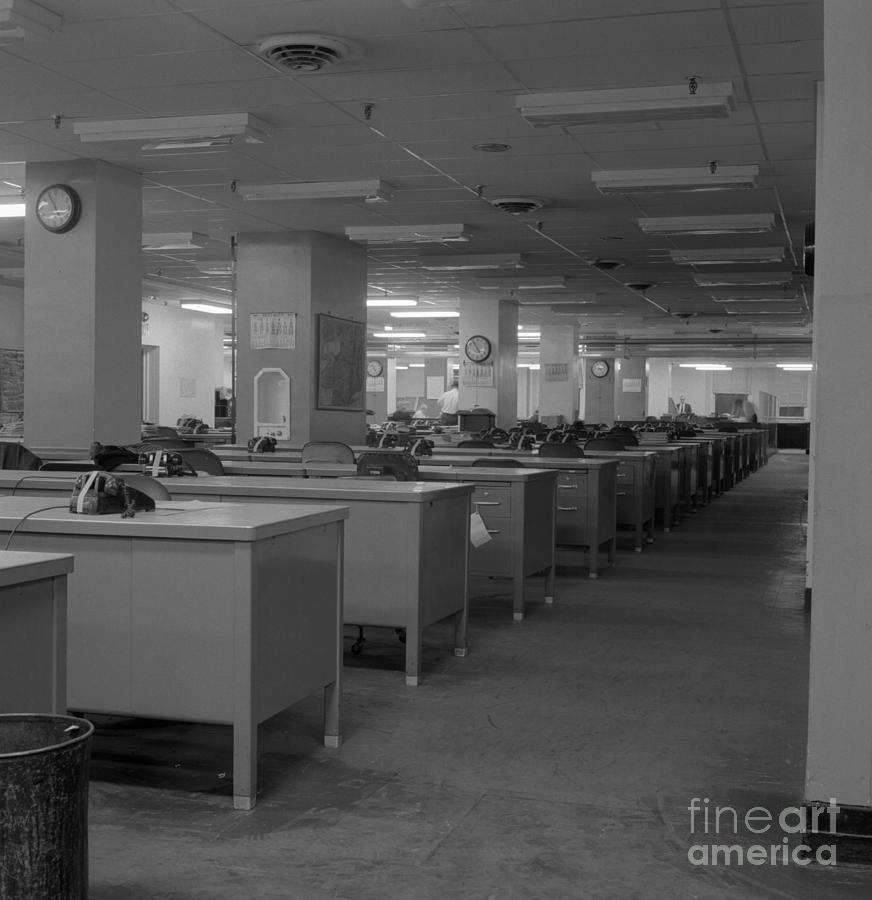 Empty Newspaper Office by Bettmann