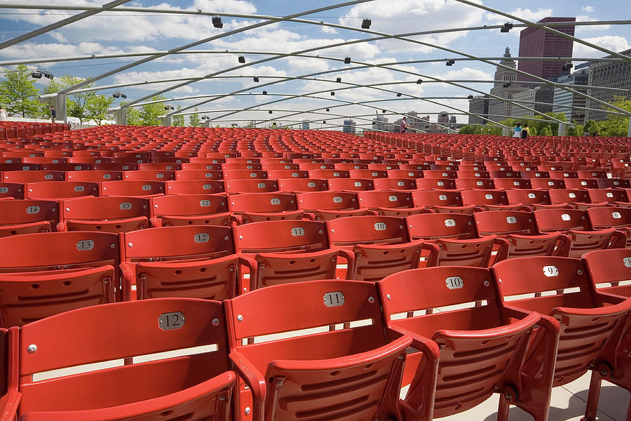 Empty Red Chicago Seats Photograph by Stevegeer