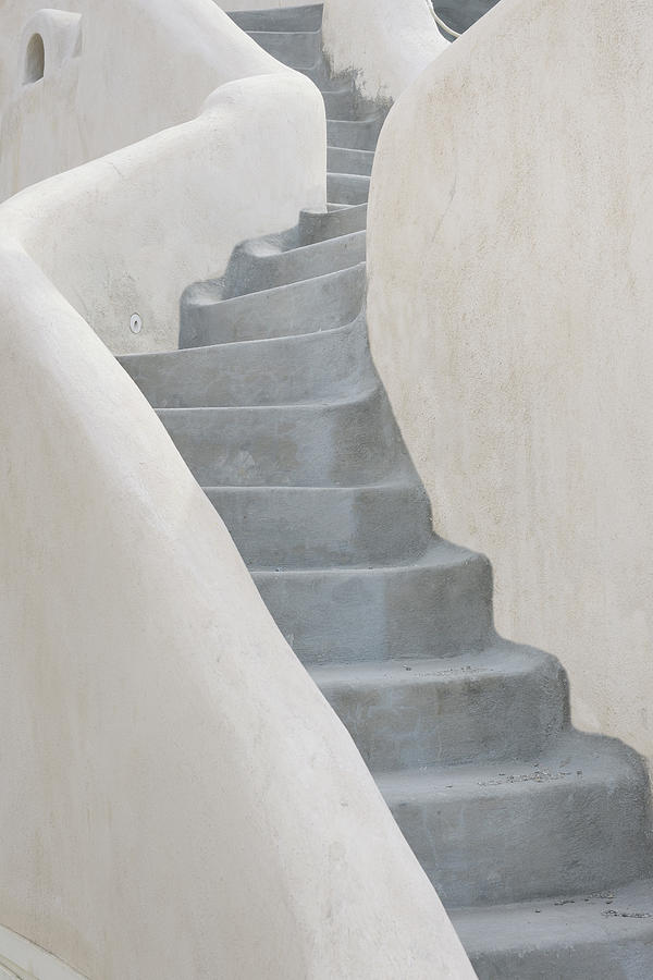 Empty Staircase, Oia, Santorini Photograph by Cornelia Doerr