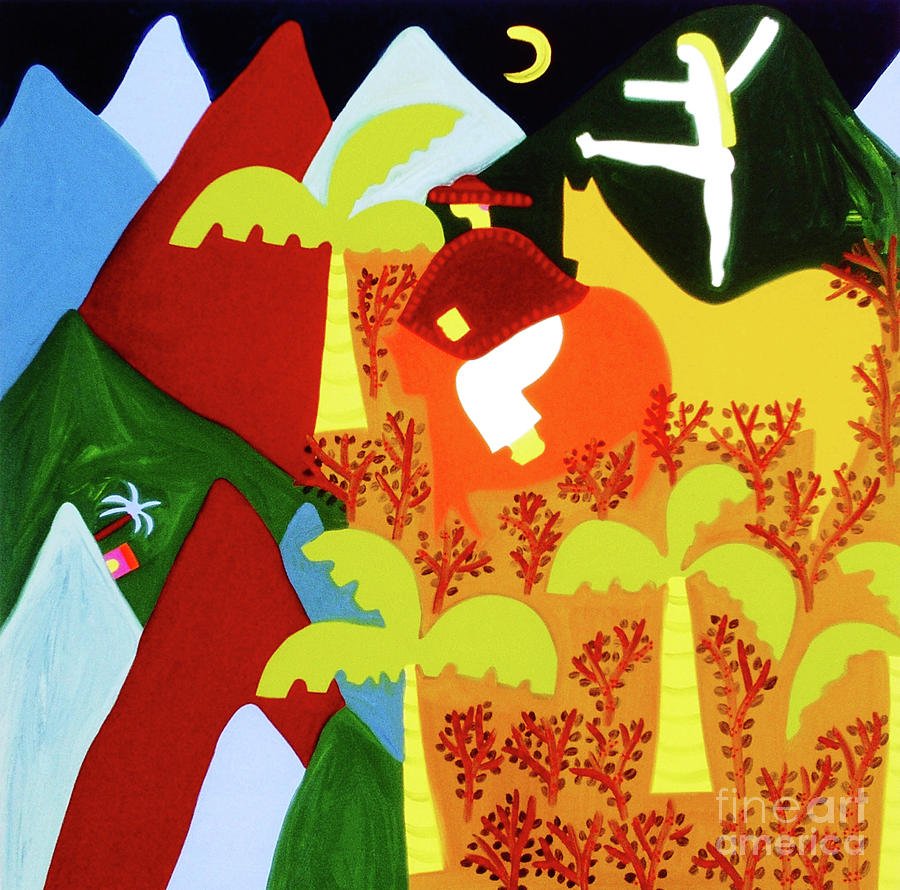 Tree Painting - En Los Cafetales, 1998, Oil by Cristina Rodriguez