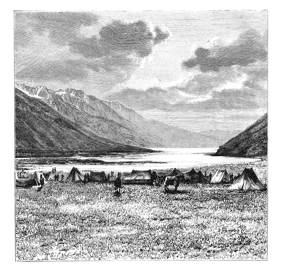 Encampment Of The English Expedition Drawing by Print Collector Fine