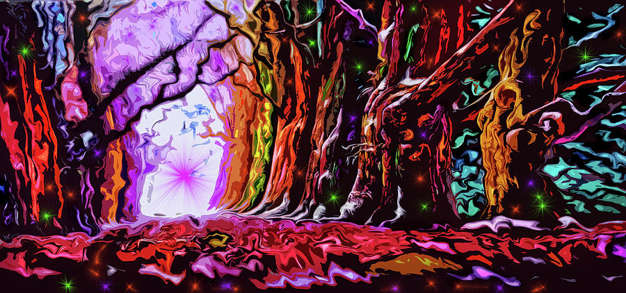 Tree Mixed Media - Enchanted Forest by O