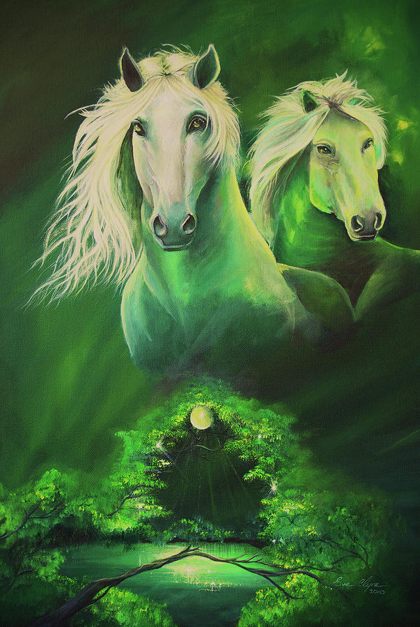 Horse Painting - Enchanted Forest by Sue Clyne
