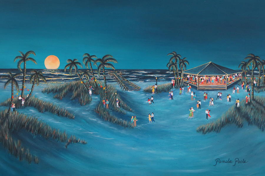 Enchanted Island Evening Painting by Pamela Poole