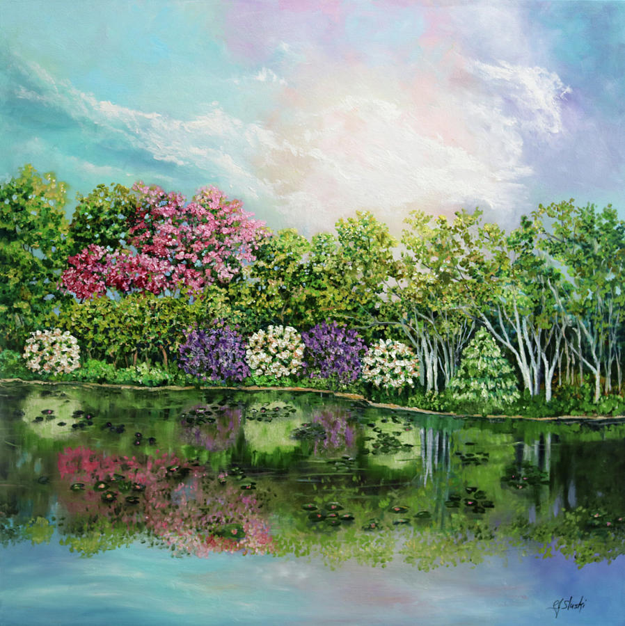 Enchanted Monet Spring Painting by Carole Sluski