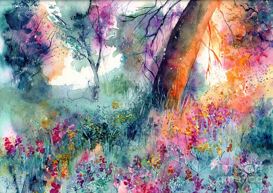 Watercolor Painting - Enchanted by Suzann Sines Watercolor Painting - Enchanted by Suzann Sines