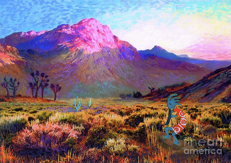 Kokopelli Painting - Kokopelli Dawn by Jane Small Kokopelli Painting - Kokopelli Dawn by Jane Small