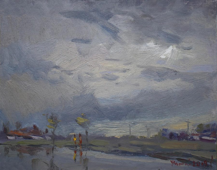 End of a Gray Day Painting by Ylli Haruni