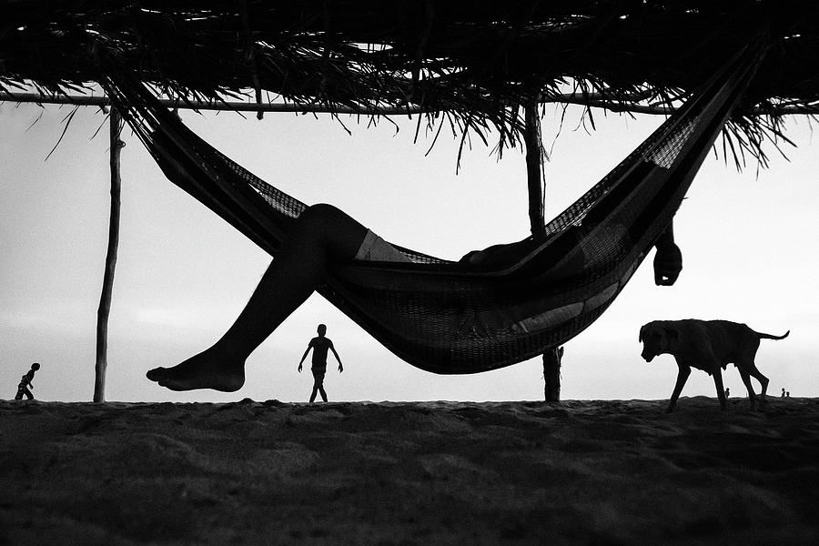 Black And White Photograph - End Of The Day-1 by Moises Levy