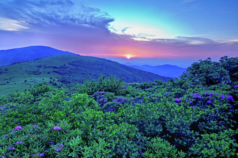 Sunset Photograph - End of the Day, Roan Mountain by Rob Travis