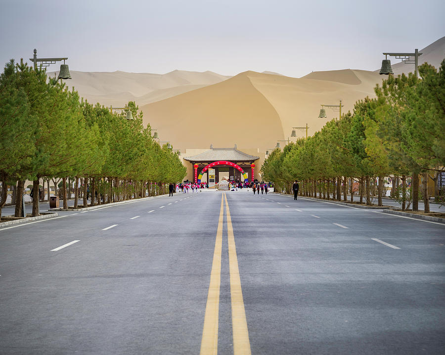 End Of The Road Gobi Desert Dunhuang Gansu China Photograph