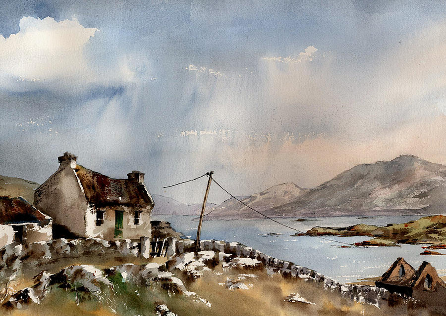 End of the road, Inishboffin, Painting by Val Byrne