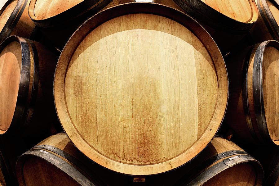 End-on View Of Oak Wine Barrel With Photograph by Rapideye