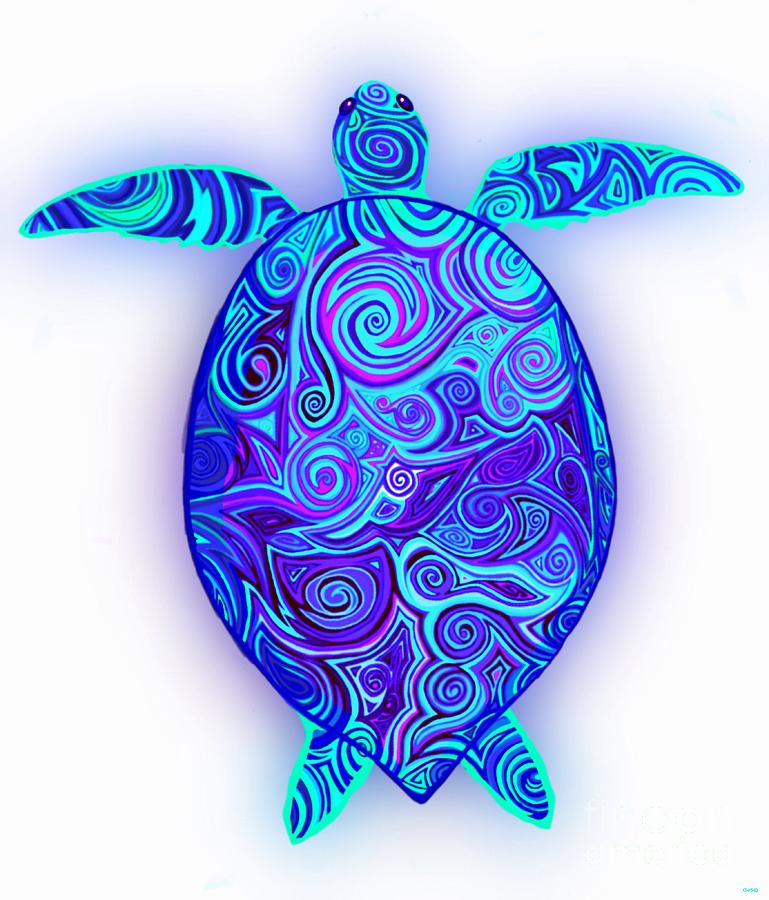 Endangered Sea Turtle Digital Art