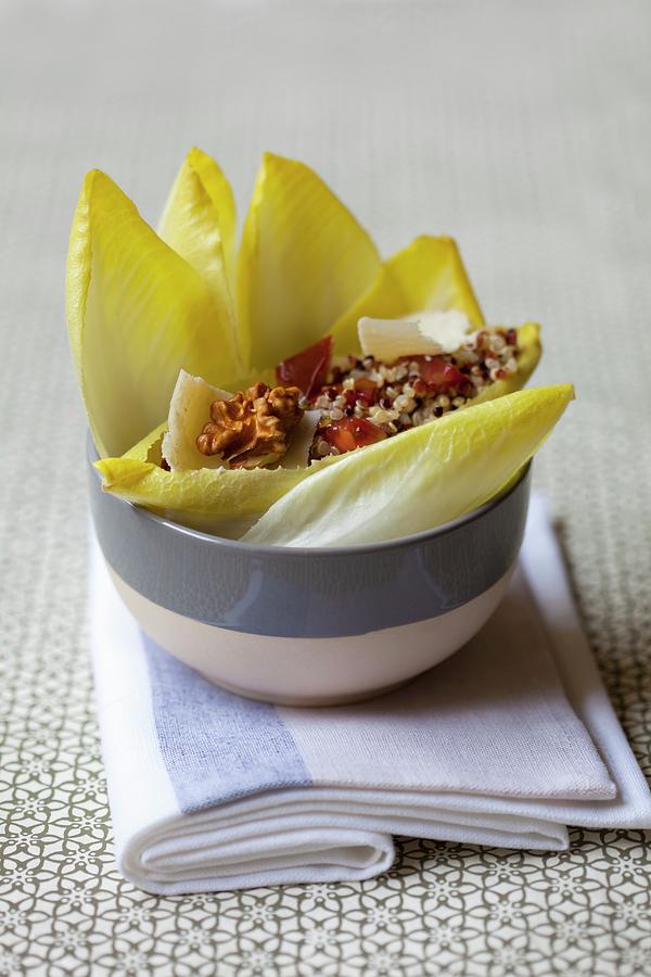 Endive Salad With Quinoa, Parmesan And Nuts Photograph by Hilde Mche