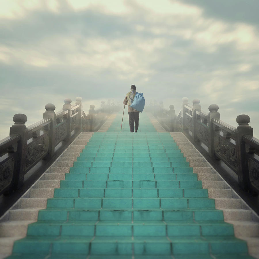 Journey destination. Zare Amir Hossein. Hossein Zamani. Concept of Stairs. Endless photo.