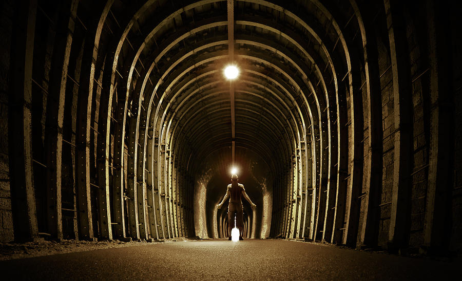 Tunnel Photograph - Endless Tunnel by Benoit Michelot