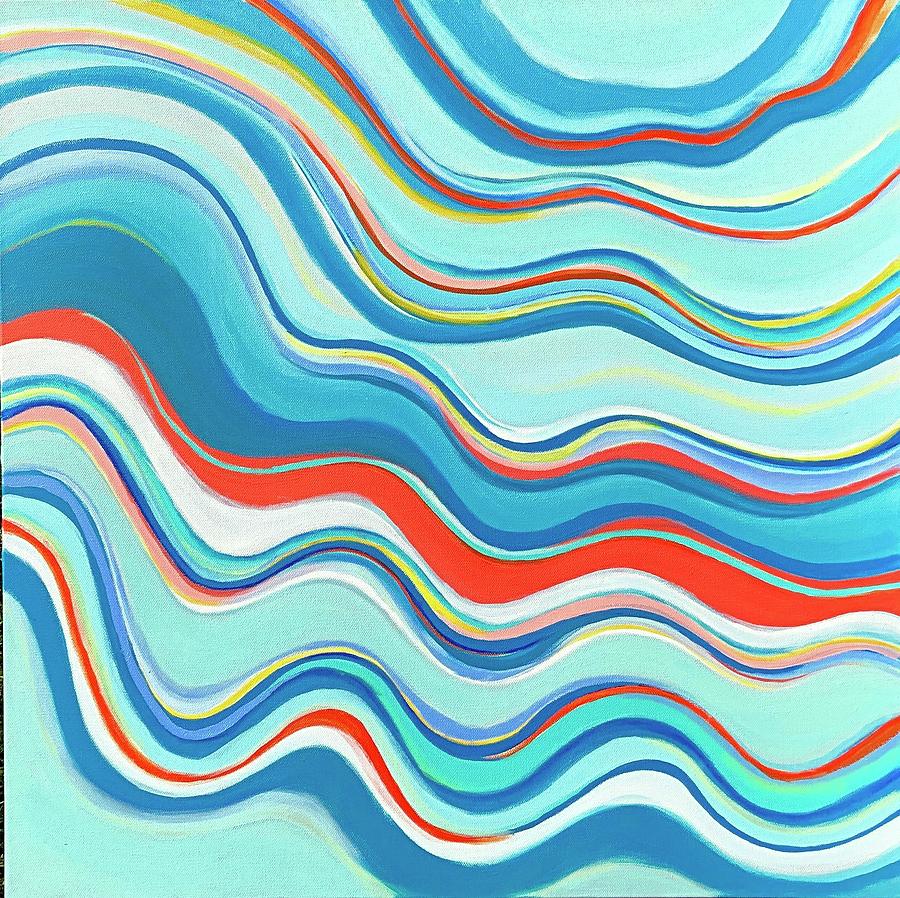 Energy Waves Painting by Susan Kayler