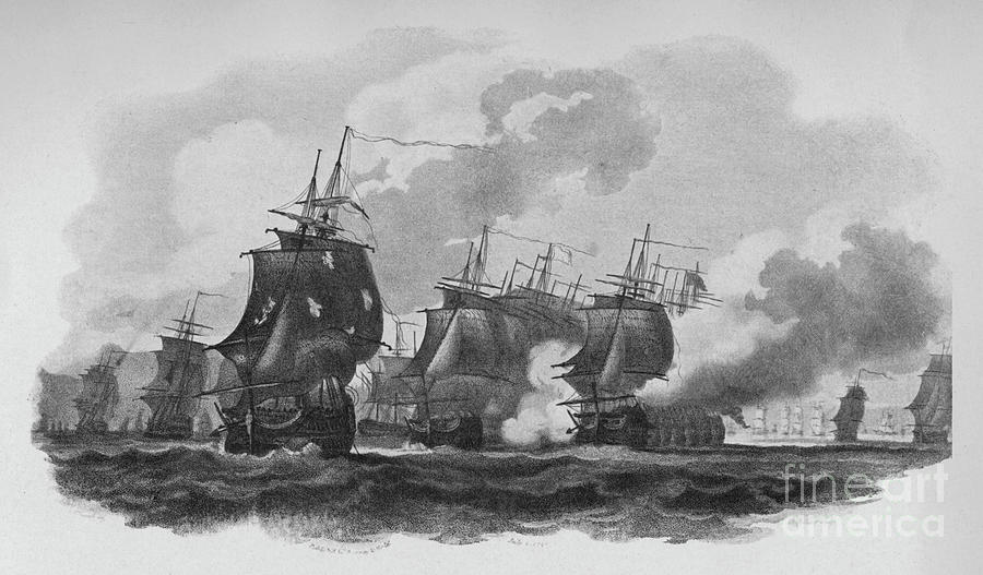 Engagement Off Dominica Drawing by Print Collector