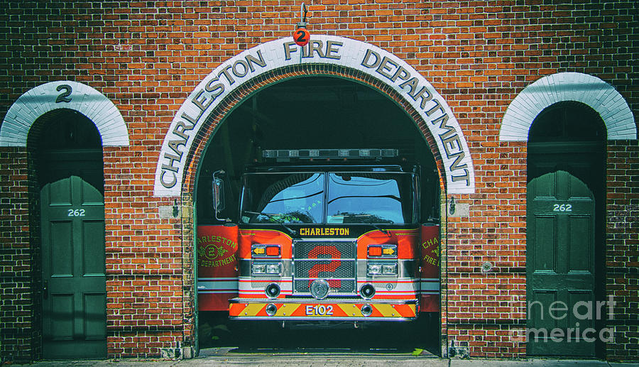 Engine 2 - Charleston Fire Dept Photograph by Dale Powell