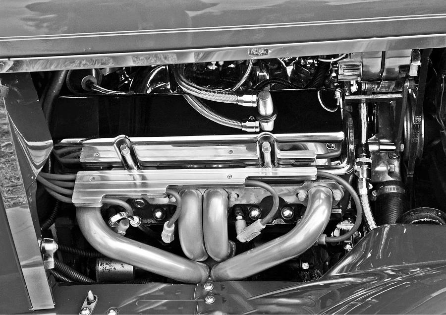 Engine in B and W Photograph by Karl Rose