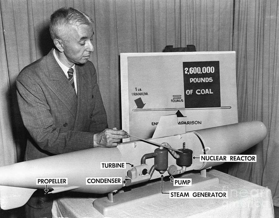 Engineer Hyman Rickover With Model Photograph by Bettmann