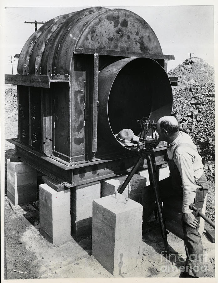 Engineer Taking Measurement Photograph by Bettmann