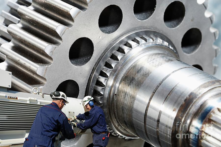 Engineering Parts And Workers Photograph by Christian Lagerek/science ...