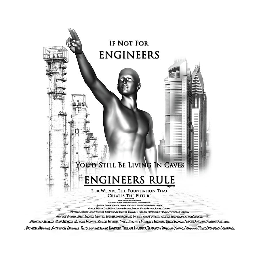 Engineers Rule Digital Art by Rolando Burbon