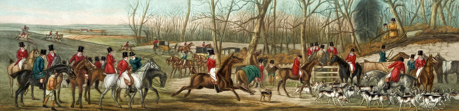 England - Fox Hunt Drawing by Eugene James Tily England - Fox Hunt Drawing by Eugene James Tily