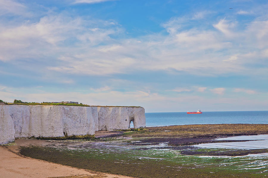 England, Kent, Great Britain, British Isles, Broadstairs, A Beach On The Coastal Near Broadstairs At Low Tide Digital by Jennifer Cauli - Pixels