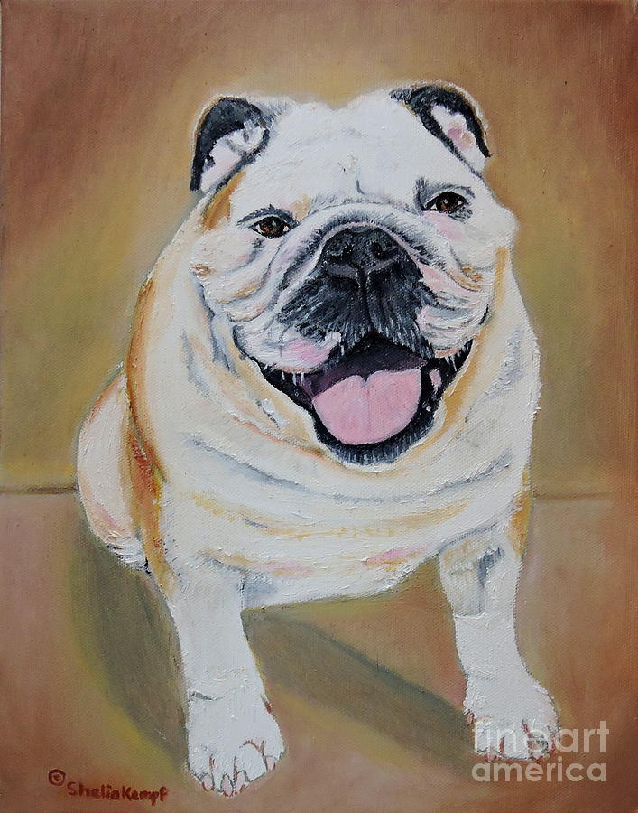 English Bulldog Painting by Shelia Kempf