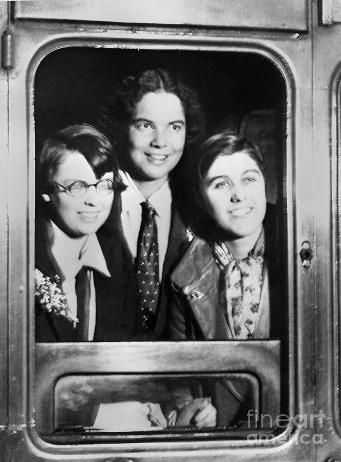 English Girl Orators Leave For Tour Photograph by Bettmann